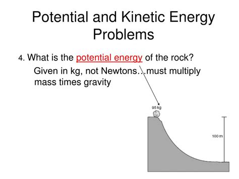 Ppt Potential And Kinetic Energy Problems Powerpoint Presentation