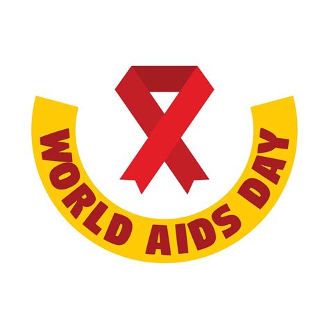 World aids day logo set, flat style 14480757 Vector Art at Vecteezy