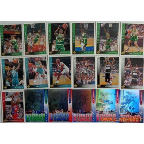 Lot Cartes Nba Upper Deck Fran Aises Jouets R Tro Jeux De