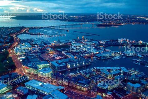 Auckland New Zealand From Above Overview Of The City Of Sails With Its