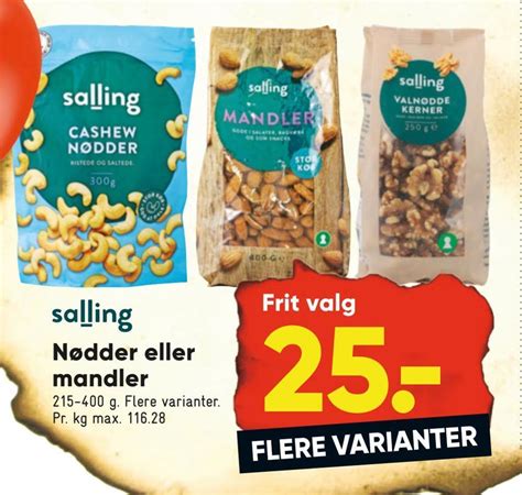 N Dder Eller Mandler Tilbud Hos Bilka