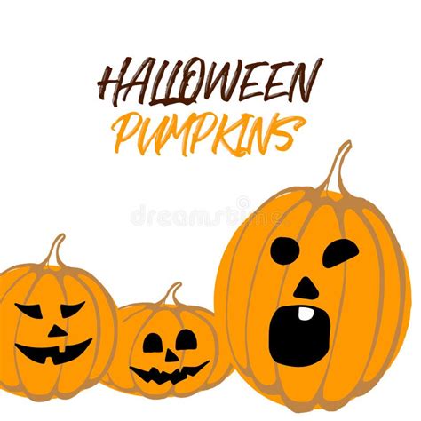 Halloween Pumpkin Illustration Isolated On White Background Stock Vector Illustration Of