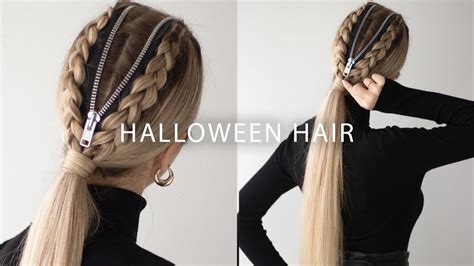 Easy Halloween Hairstyle 🎃 Diy Halloween Costume Youtube