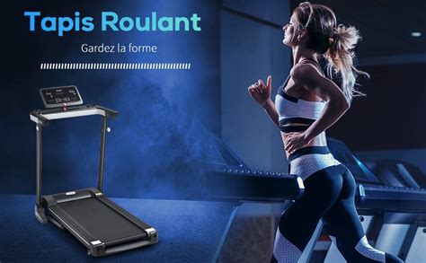 HOMCOM Tapis De Course Electrique Pliable Tapis Roulant 1 12 Km H Pas