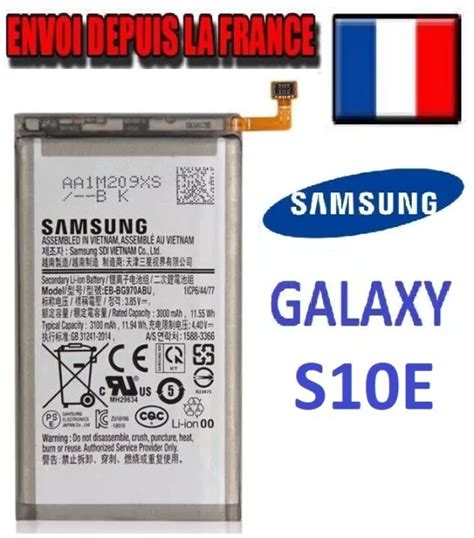 BATTERIE ORIGINALE SAMSUNG Galaxy S10E SM G970F EB BG970ABU ABE Battery