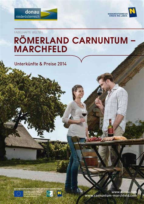 Infobroschüre und Unterkunftsverzeichnis Römerland Carnuntum Marchfeld