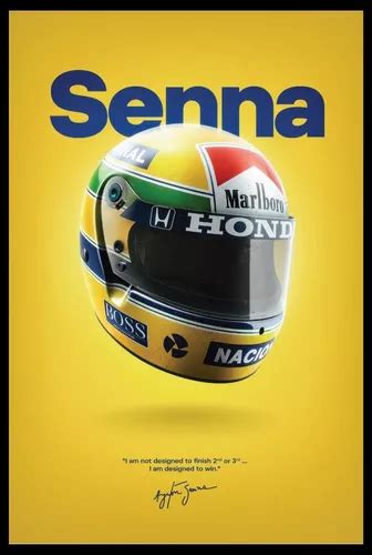 Ayrton Senna F Casco Cuadro Enmarcado X Cm Cuotas Al Mismo