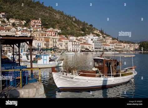 The Port Town Of Gythio Greece In The Peloponnese Peninsula Greece