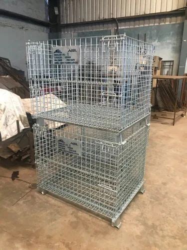 Wiremesh Cage Containers Foldable Wire Container Manufacturer From