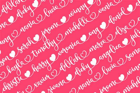 Christabelle Font Duo Heart Connection Font By Airotype Thehungryjpeg