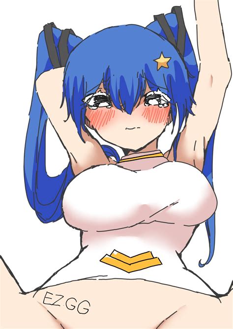 Rule 34 Bedwars Easy Gg Blue Hair Breasts Easy Gg Falling Artist