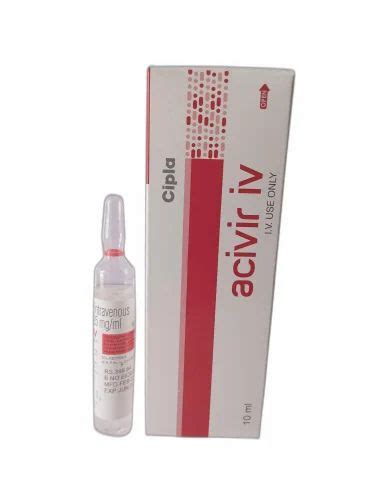 Vaccines ACIVIR 250MG INJ ACICLOVIR INTRAVENOUS INFUSION IP Zovirax