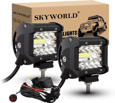 Amazon Fr Skyworld Phare De Travail Led Tracteur Pcs W Cm