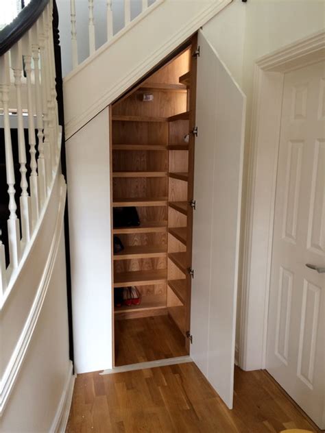 Under Stairs Shoe Storage Modern Wardrobe London By Cutting