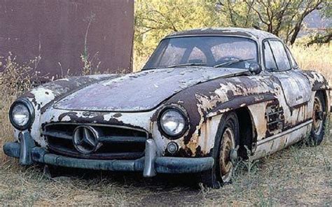 Mercedes 300sl Barn Find Abandoned Cars Cool Cars Vintage Cars