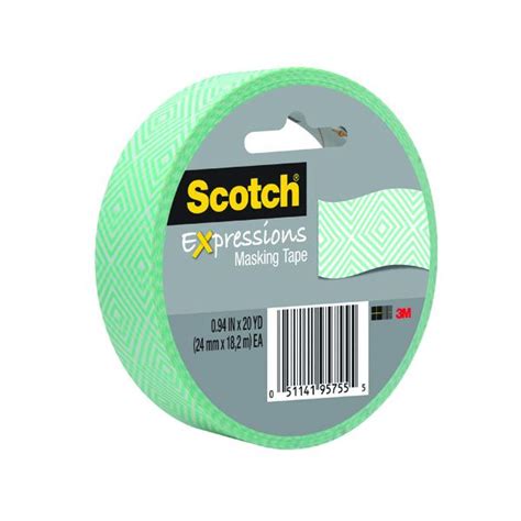 Scotch® Expressions Masking Tape 3437 P1 Esf Mint Mosaic