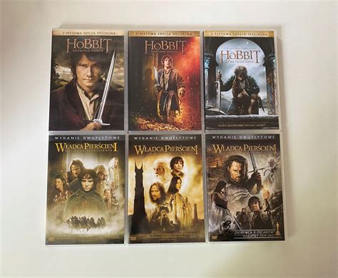 Filmy Dvd Zestaw Hobbit 1 3 And Władca Pierścieni 1 3 Komplet Trylogia