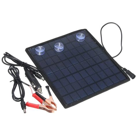 High Tech 12V Solar Panel Car Charger Battery Charger Solar Maintainer ...