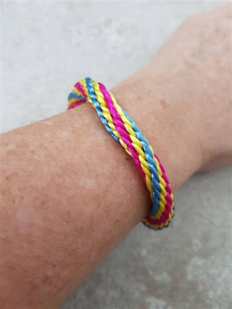 Pansexual Bracelet Pan Pride Flag Lgbt Wristband Etsy Uk