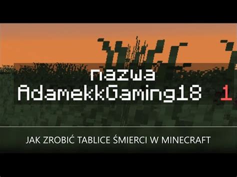 Jak Zrobi Licznik Mierci W Minecraft Youtube