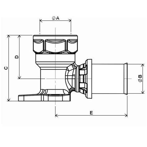 Ape Elbow Fitting With Flange 3 4 X 20 Mm Brass ARL3504200