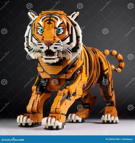 Lego Tiger Wrb2: Hyper-realistic 3d Animal Illustration by Marcin Sobas ...