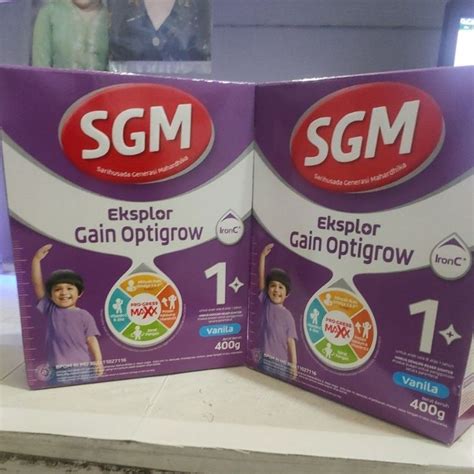 Jual SGM EKSPLOR GAIN OPTIGROW 400GR VANILA SUSU Shopee Indonesia