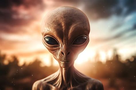 Forma De Vida Extraterrestre Que Se Comunica Con La Tierra Ilustración De Ciencia Ficción Para