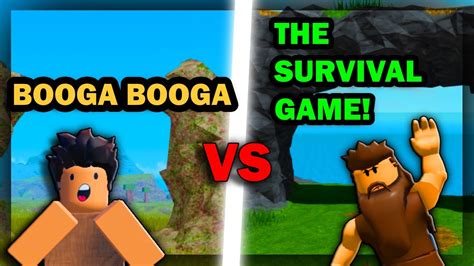 What Game Is Better The Survival Game Vs Booga Booga Reborn Youtube