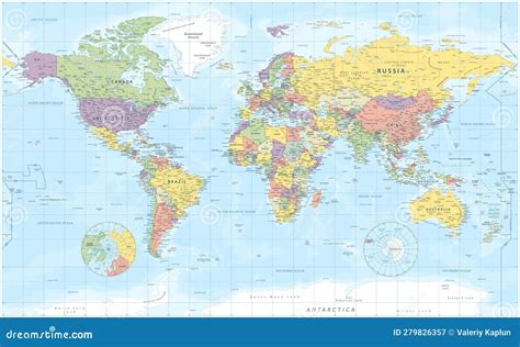 world map highly detailed vector illustration stock vector
