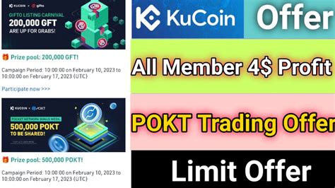 Kucoin New Offer Pokt Trading Offer Kucoin Doller Income Youtube