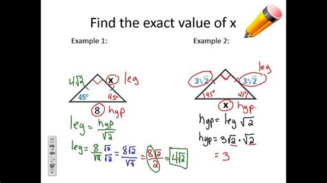 Pythagorean Theorem And Special Right Triangles Youtube