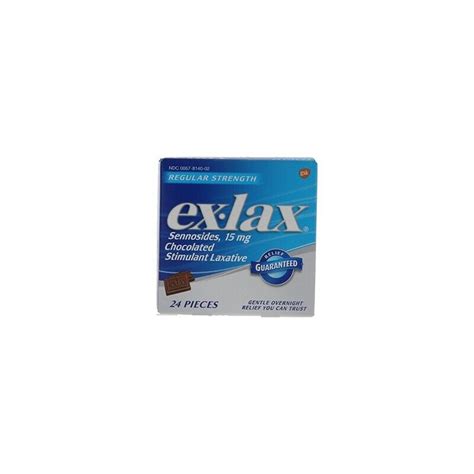 Ex Lax Chocolated Regular Strength Stimulant Laxative 24 Count 797142702663 Ebay