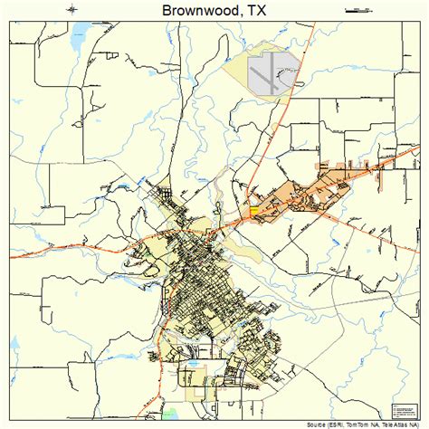 Brownwood Texas Street Map 4810780