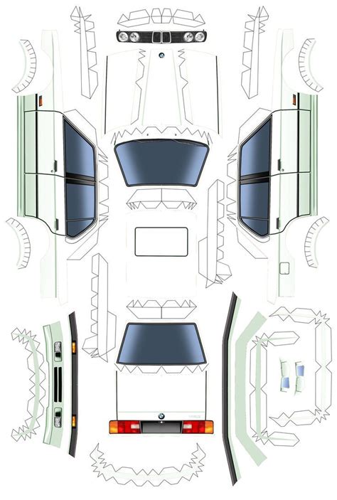 Bmw M5 E30 Papermodel Автомобили Бумажные модели Автомобиль