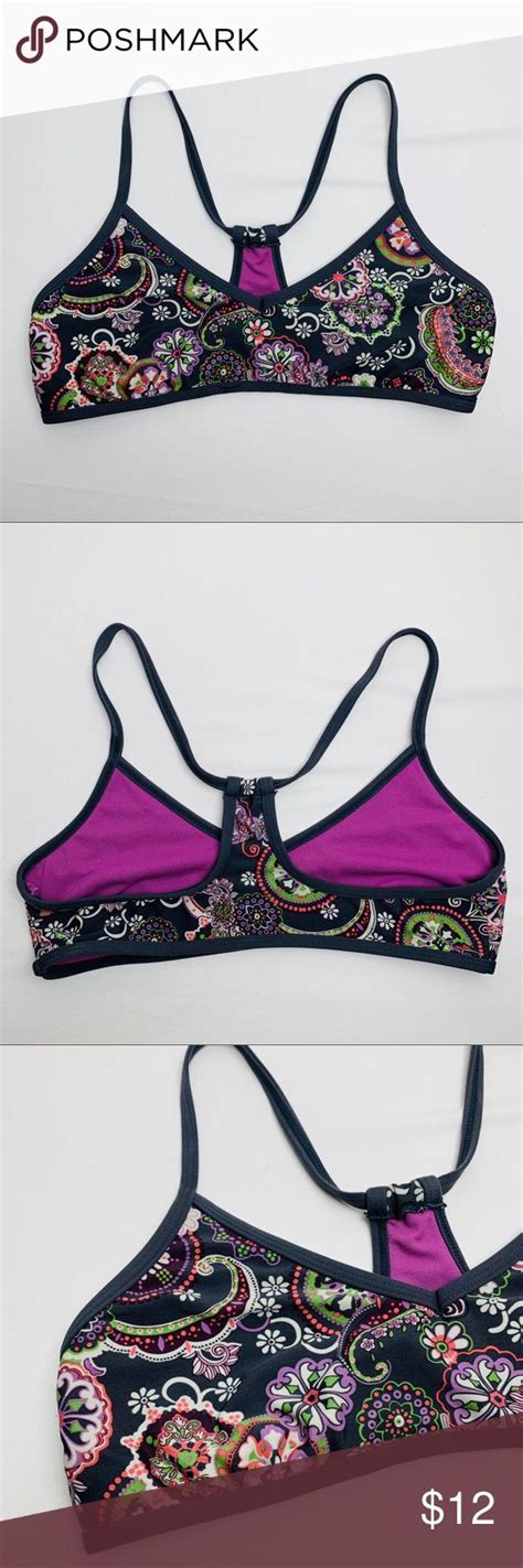 Athleta Paisley Print Racerback Bikini Top S Bikini Tops Racerback