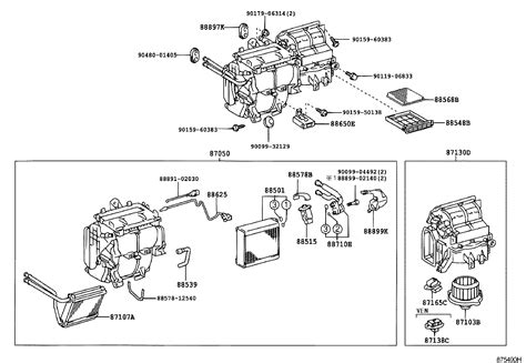 HEATING AIR CONDITIONING COOLER UNIT ILLUST NO 1 OF 2 0205