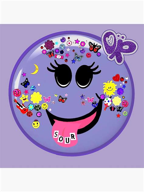 "Olivia Rodrigo Smiley Face with Stickers" Poster for Sale by ...