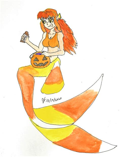 Day 19 Mermaid Candy Corn By Dragontamerart On Deviantart