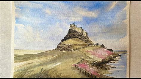 Lois Simple Loose Watercolor Landscape Painting Castle Line And Wash