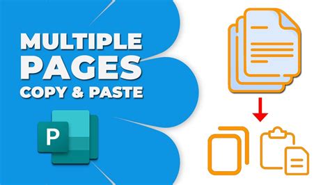 How To Select Multiple Pages In Publisher To Copy And Paste YouTube