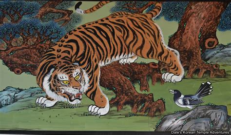 Hojak-do - Tiger and Magpie Painting: 호작도 - Dale's Korean Temple Adventures