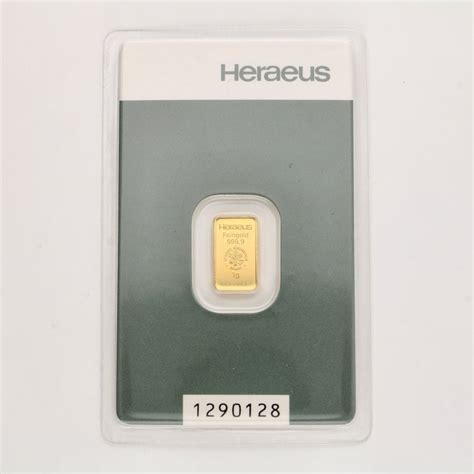 Gram Gold Heraeus Sealed With Certificate Catawiki