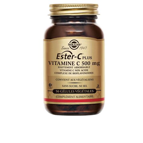 ESTER C PLUS 500mg cápsulas vegetales Vitaminen en supplementen Solgar