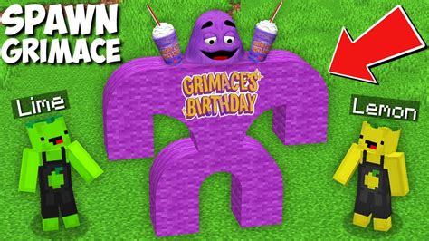 How To Spawn A Grimace Boss In Minecraft New Grimace Shake Youtube