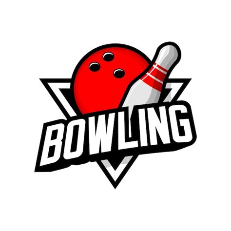 Bowling Sport Logo Illustrationsvektor Premium Vektor