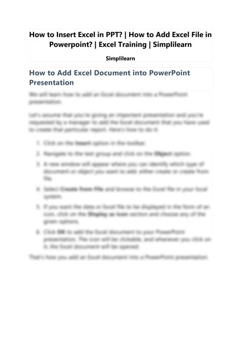 Solution How To Insert Excel In Ppt Studypool