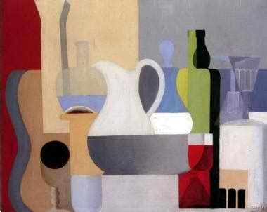 Amédée Ozenfant Nature morte au verre de vin rouge 1921 Cubism art