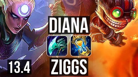 Diana Vs Ziggs Mid 2 6m Mastery 8 1 6 2100 Games Euw Master