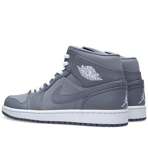 Nike Air Jordan 1 Mid Cool Grey End Us